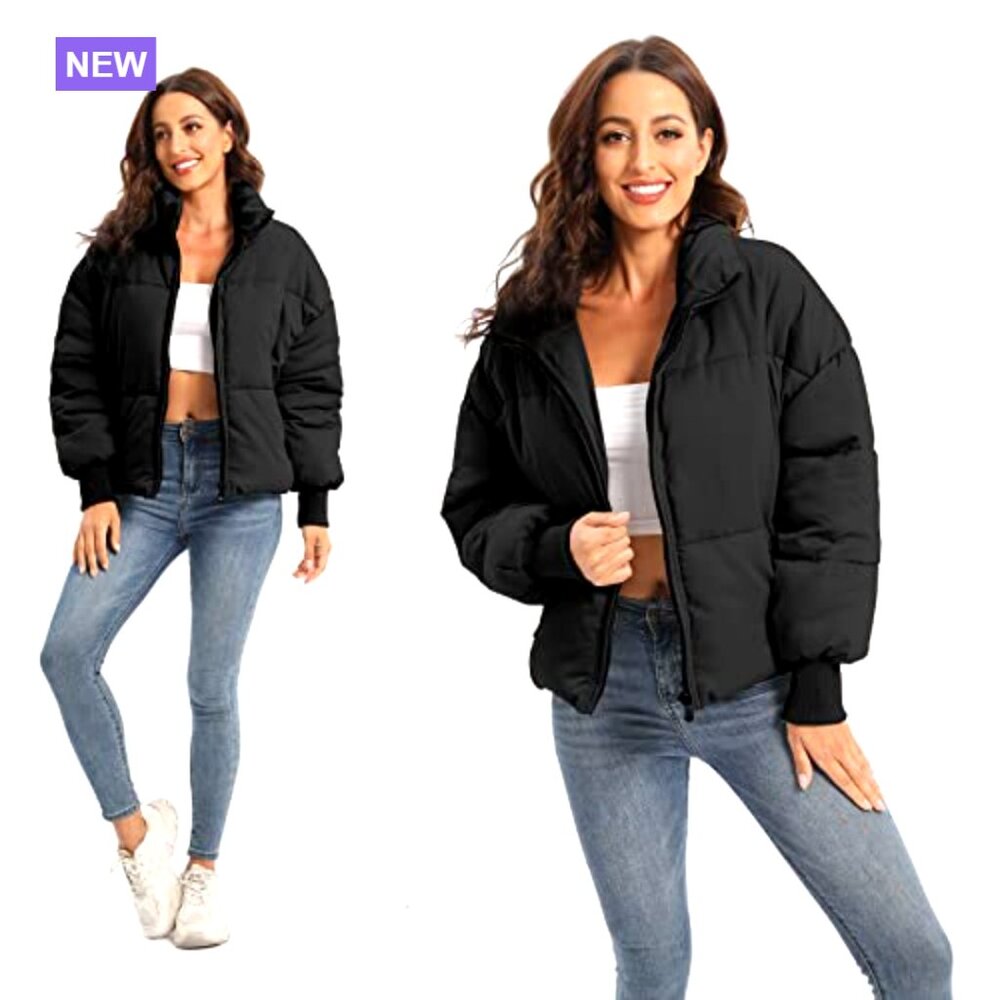 Quilted Down Puffer Jacket, Polyester Windproof W… - image 4